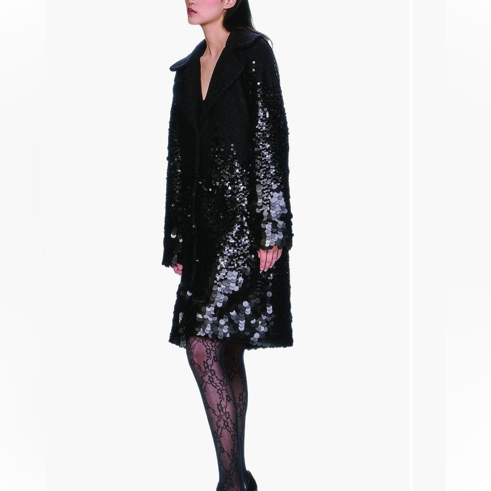 New Anna Sui sequins embellished coat